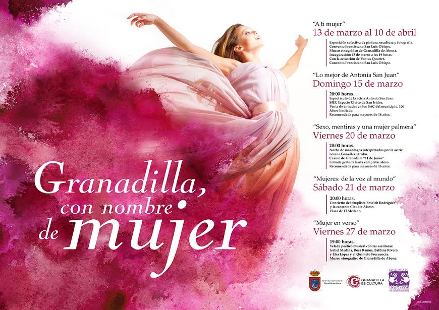 La propuesta ‘Granadilla, con nombre de mujer’, durante el mes de marzo