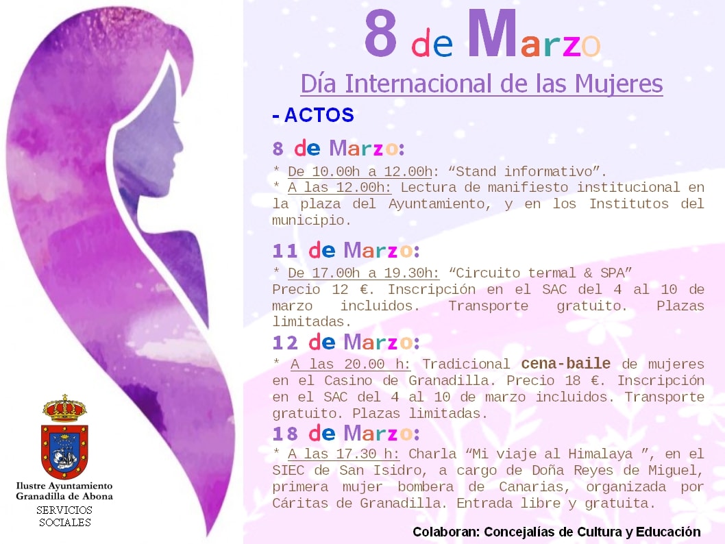 Actividades en Granadilla de Abona con motivo del ‘Día Internacional de las Mujeres’