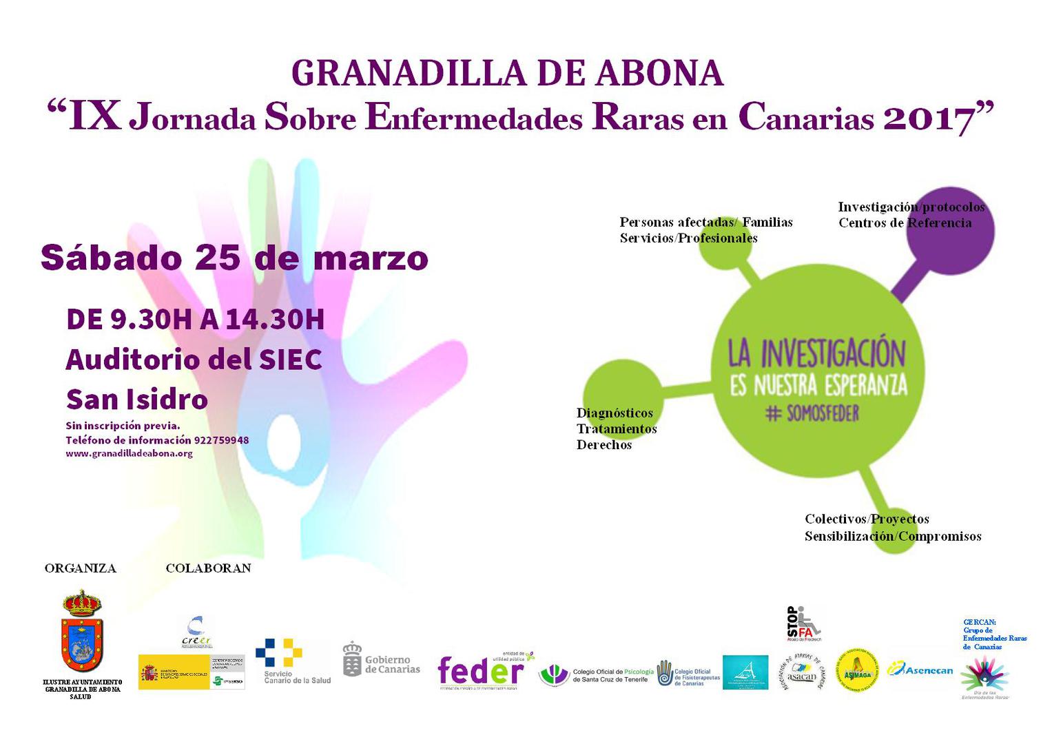 La ‘IX Jornada sobre Enfermedades Raras en Canarias’, este sábado en San Isidro