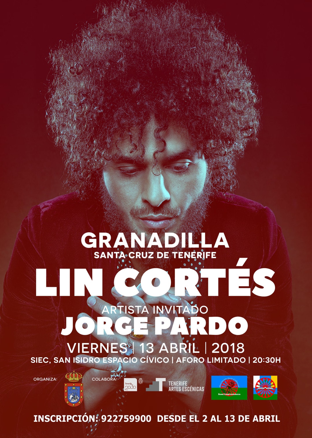 ‘Lin Cortés’ en concierto  con ‘Jorge Pardo’ como artista invitado, este viernes en el SIEC
