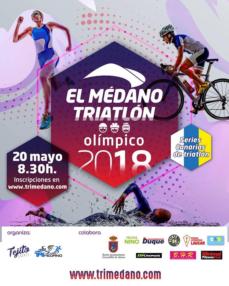 ‘El Médano Triatlón Olímpico 2018’, este domingo a las 8:30 horas