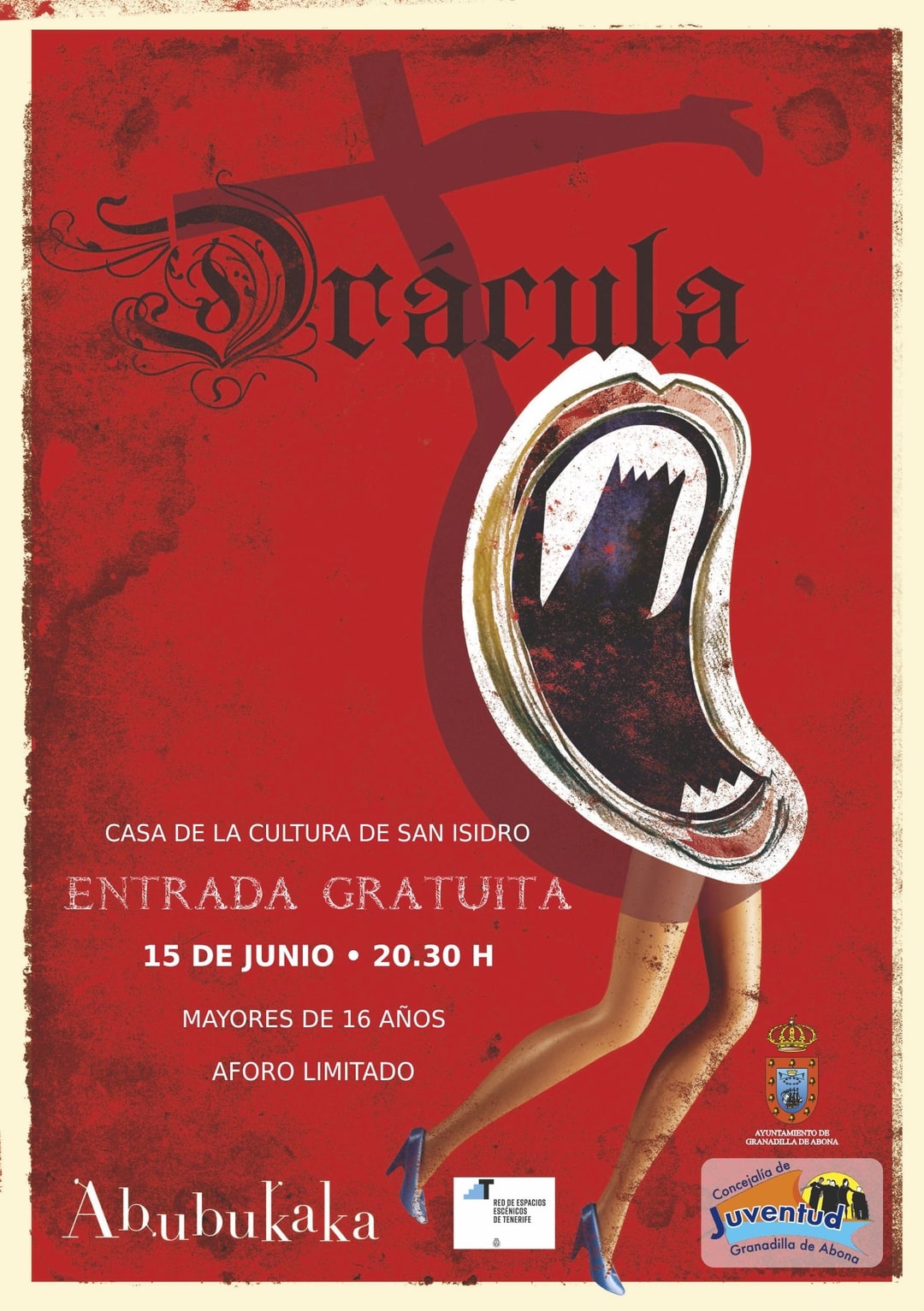 La obra de teatro ‘Drácula’, de Abubukaka, este viernes en la Casa de la Cultura de San Isidro