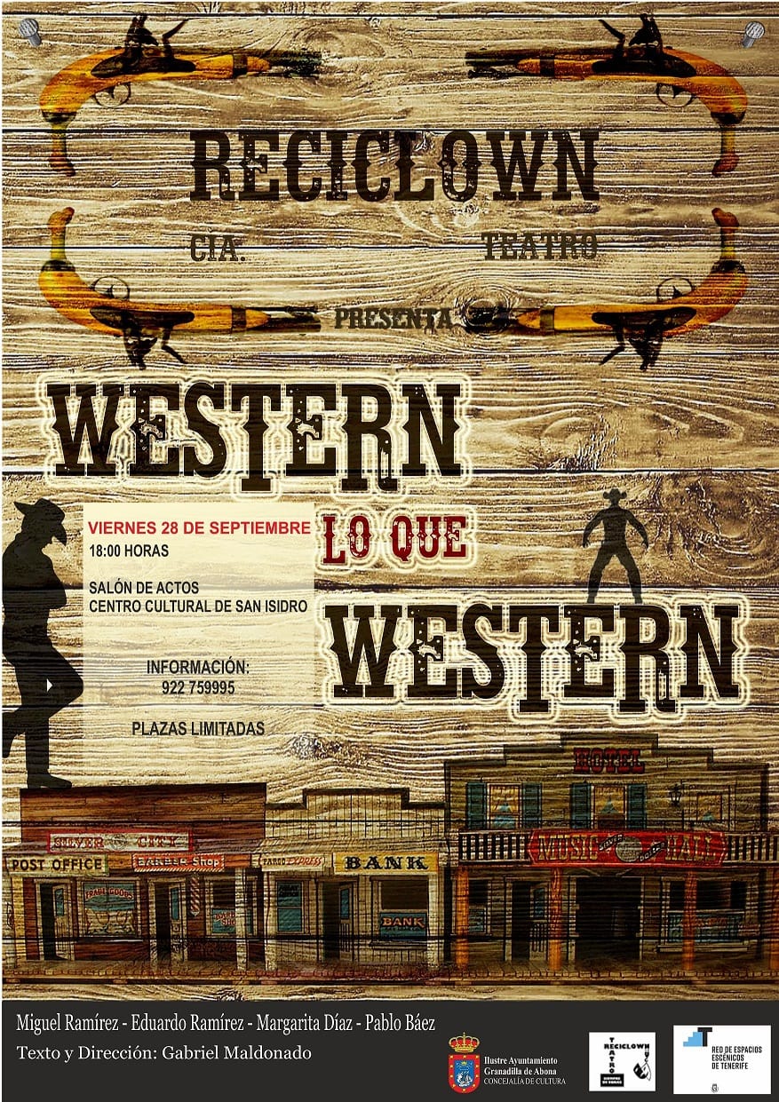 La obra de teatro ‘Western lo que western’, este viernes en el Salón de Actos del Centro Cultural de San Isidro