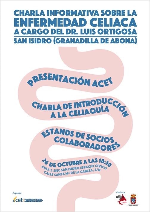 Charla informativa sobre la ‘Enfermedad Celíaca’, este viernes en San Isidro