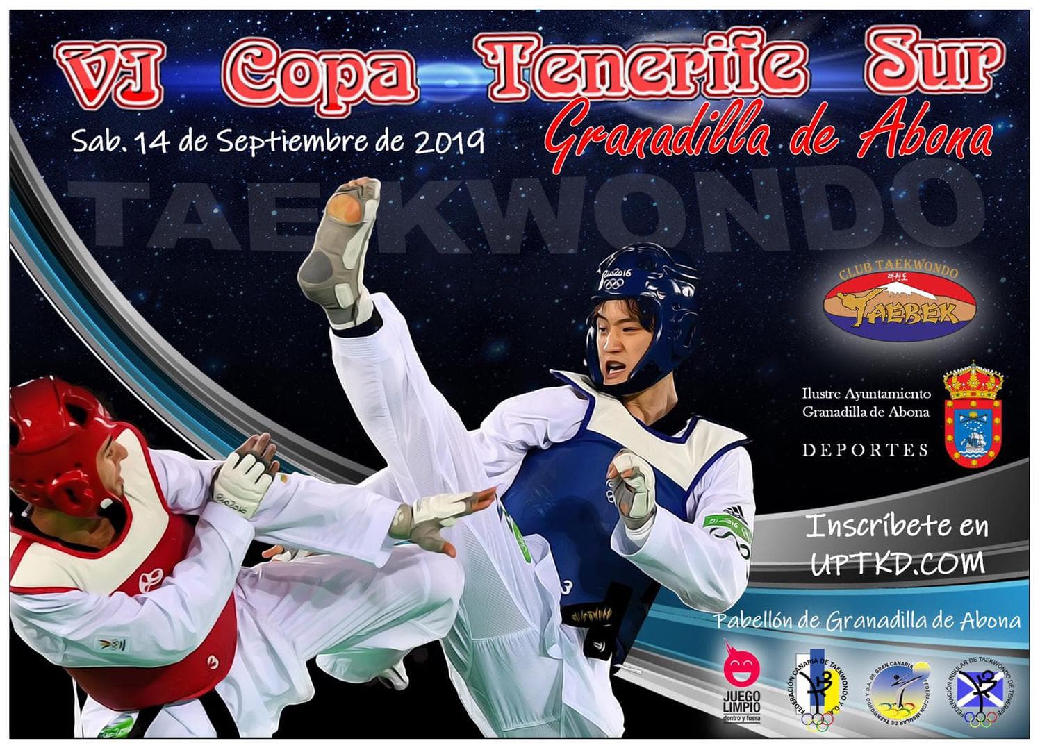 La ‘VI Copa Tenerife Sur’ de Taekwondo, este sábado en el Pabellón Municipal de Deportes