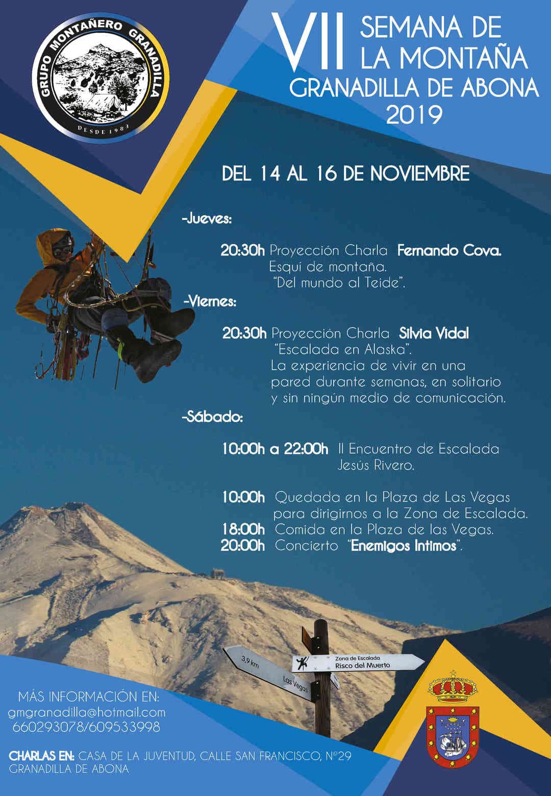 La ‘VII Semana de la Montaña de Granadilla de Abona’, del 14 al 16 de noviembre