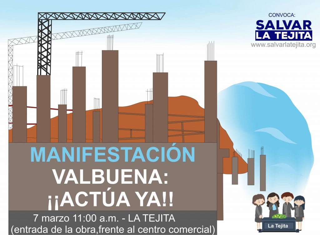 Este sábado, a las 11:00 horas, manifestación convocada por la plataforma ciudadana ‘Salvar La Tejita’ para parar las obras del hotel que se construye en La Tejita